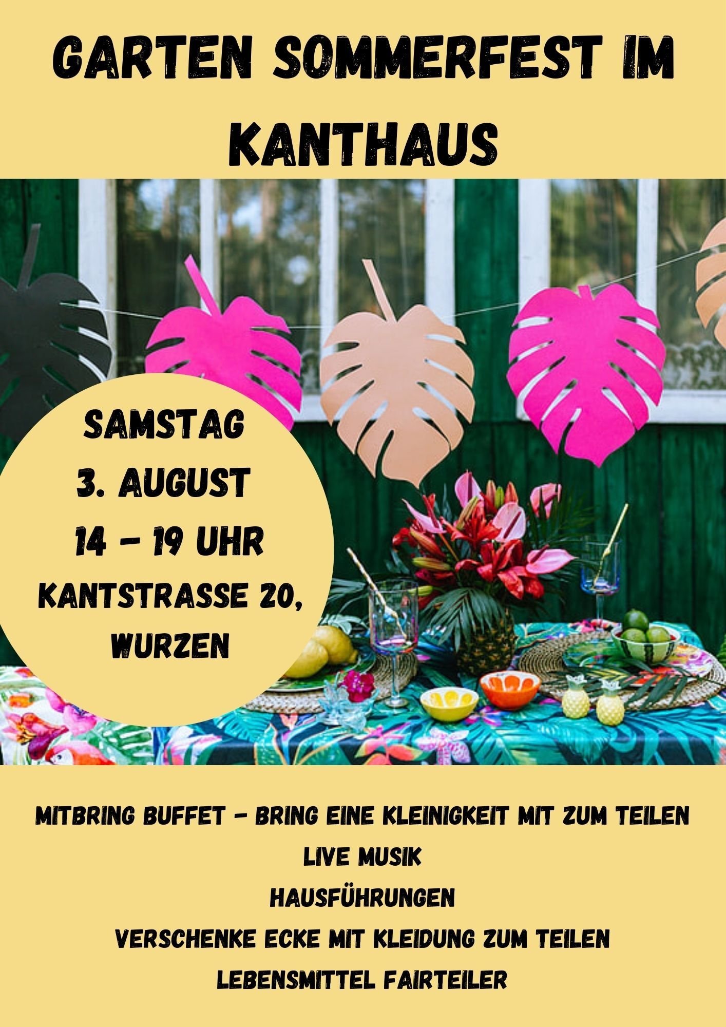 Flyer of the sommerfest